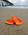 DMC REPELLOR FINS LIFEGUARD ORANGE WITH YELLOW STRAP N TIP