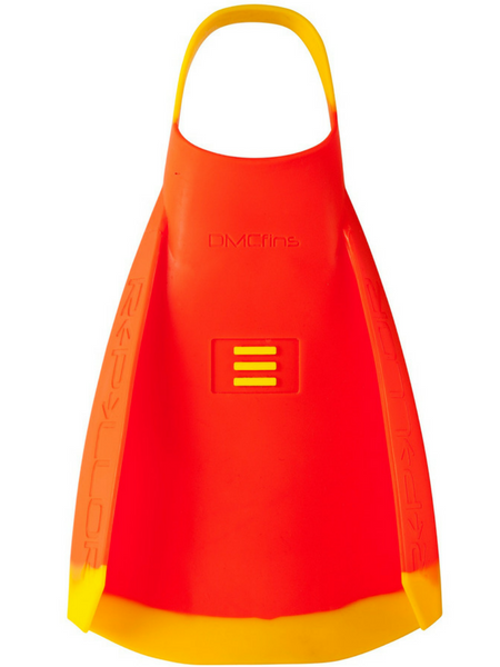 DMC REPELLOR FINS LIFEGUARD ORANGE WITH YELLOW STRAP N TIP